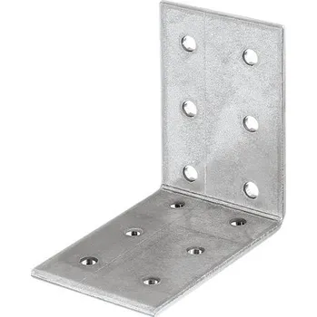 Tesařské kování Spojovací úhelník děrovaný 60x60x40 mm, sendzimirově pozinkovaný