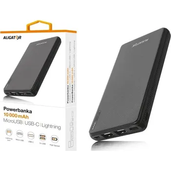 Powerbanka ALIGATOR ALI PB, PB1000,10000mAh,černá PB1000BK
