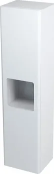 Koupelnový nábytek ELLA skříňka vysoká s košem 35x140x30cm, levá, bílá