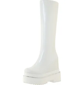 Dámské kozačky Masivní kozačky na skrytém klínu GoodDayGirl Fashion Barva: Bílá, Velikost: 35