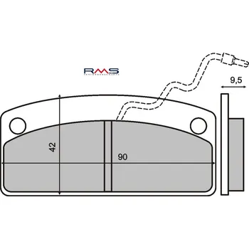 Brzdová destička Brzdové destičky RMS 225100540 organické