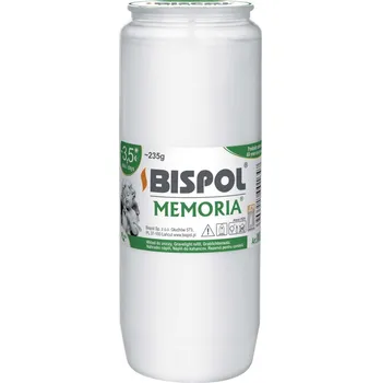 Svíčka Svíčka olejová - 235 g, bílá, 84 h