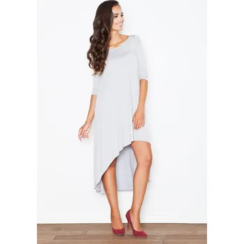 Dámské šaty Dlouhé šedé asymetrické šaty M392 Velikost: XL