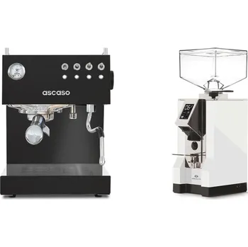 Kávovar Ascaso Steel DUO, Black + Eureka Mignon Specialita, CR white