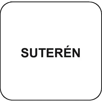 Informační tabulka SLZN 44ATYP2 - Nerezový piktogram SUTERÉN, 120x120 mm, povrch matný SLZN 44ATYP2
