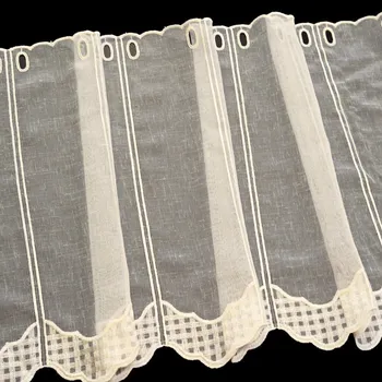 Záclona Vitrážová ecru záclona Zoja bez obšití 60