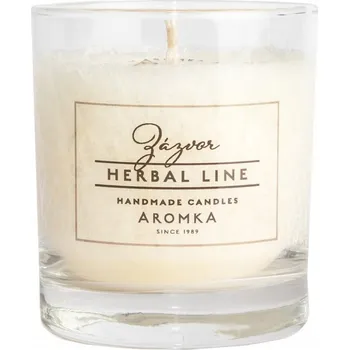 Svíčka Přírodní vonná svíčka palmová - AROMKA - Herbal Line - Whiskovka, 200ml Vůně: Zázvor