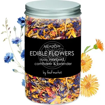 Koření FOOD-MARKET jedlé květy růže, měsíček, chrpa a levandule 22g