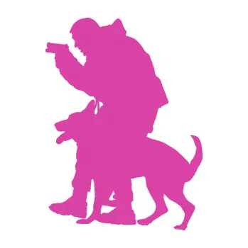 Samolepící dekorace SAMOLEPKA Psovod 004 levá (16 - růžová) NA AUTO, NÁLEPKA, FÓLIE, POLEP, TUNING, VLASTNÍ TEXT, TISK, AUTOSAMOLEPKY.cz, POLEPY, OBRÁZEK, LOGO, SAMOLEPKY