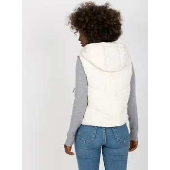 Dámská vesta Dámská vesta s kapucí a prošíváním EMELIA ecru
