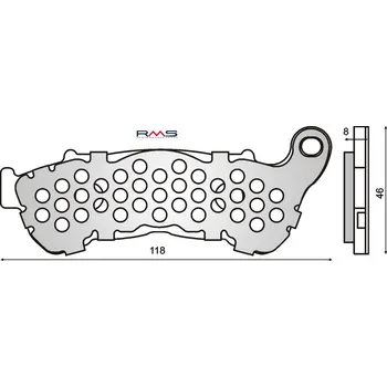 Brzdová destička Brzdové destičky RMS 225102550 organické