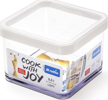Rotho Loft 500 ml transparentní/bílá od 105 Kč - Zbozi.cz