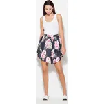 Asymetrická mini sukně s květy K401 Pattern 15 Velikost: L