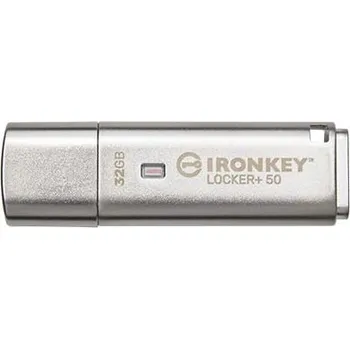 USB flash disk Kingston Flash Disk IronKey 32GB IKLP50 Locker+ 50 AES USB, w/256bit Encryption IKLP50/32GB