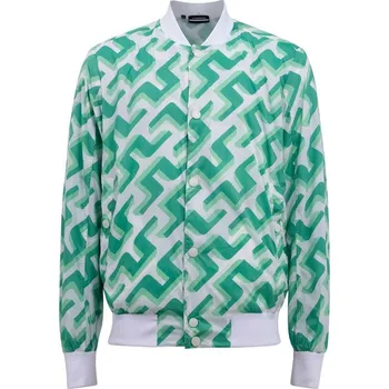 J.Lindeberg bunda Lux Printed Bomber - bílo zelená: Pánské S