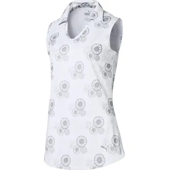 Dámské tričko Puma W polo Blossom Sleeveless bílo šedé: Dámské L