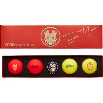 Golf VOLVIK ball Vivid Marvel Iron Man Long 4 balls + ball marker