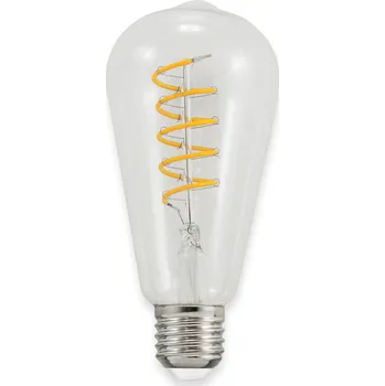 Žárovka KOLORENO LED žárovka E27 4W ST64 Filament Retro Crystal - Teplá bílá (2200K)