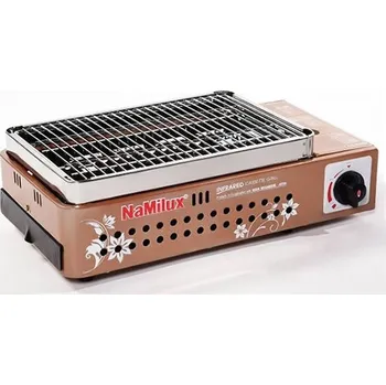 Turistický vařič Balentes Kempingový plynový gril na PB kartuše hnědý