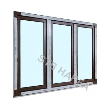 Okno Okno 180x130 tmavý dub TROJSKLO