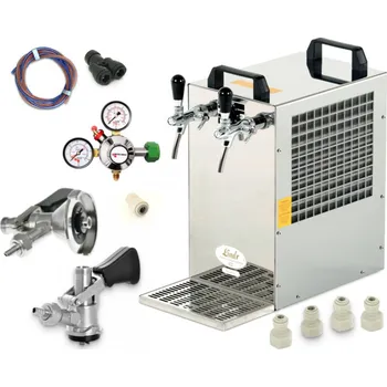 Chladicí zařízení na pivo LINDR.CZ Lindr kontakt 70 bajonet, plochý redukční ventil N2 (biogon)