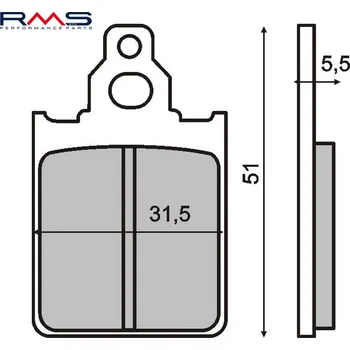 Brzdová destička Brzdové destičky RMS 225100160 organické