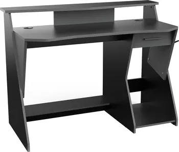 Počítačový stůl IDEA nábytek Skin šedý/černý