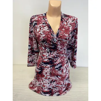 Dámská tunika halenky, Barva Červená, Velikost XL 44, Materiál 96% Viskoza 4% Lycra