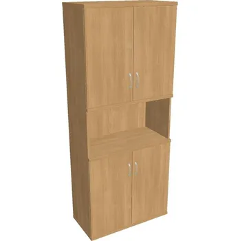 Kancelářský vozík HOBIS skříň policová dvéřová - S 5 80 05, dub + doprava zdarma