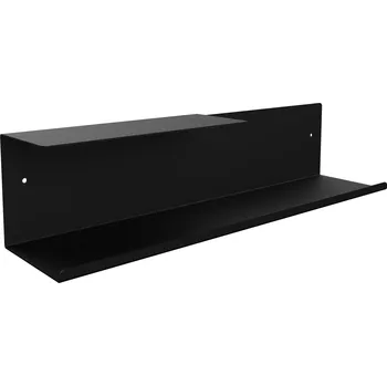 police Nástěnná kovová police černá - UNO LEVÁ rozměr police: M - 250 / 400