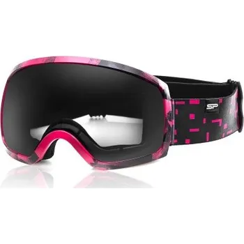 Spokey RADIUM lyžařské brýle černo-růžové