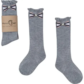 Mama´s Feet Podkolenky Princess šedé Velikost: 0-1 rok