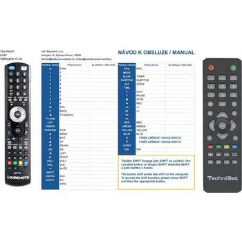 Dálkový ovladač General TECHNISAT TERRABOX T2 HD - náhradní dálkový ovladač