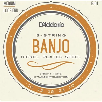 Strunný nástroj D'ADDARIO EJ61 - struny pro 5 strunné banjo