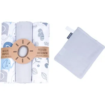 látková plena Mamo Tato Mušelínové plenky 3ks + žínka zdarma - vzor 9