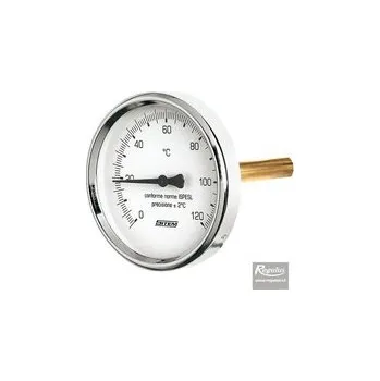 Regulus Teploměr 0-120°C s jímkou (l= 45, 1/2"), zadní, d=63 mm 10473