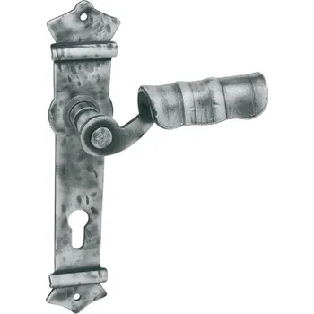 Dveřní kování MP KOVÁNÍ LR - URBAN Provedení: PZ (klika/klika), Povrch: Kovaná šedá, Rozteč: 90 mm