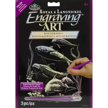 Puzzle ROYAL & LANGNICKEL Holografický škrabací obrázek Skupina delfínů