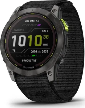 chytré hodinky Garmin Enduro 2 Pro Sapphire Solar Titan Carbon Gray DLC/Black Nylon Band