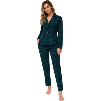 Dámské pyžamo Laveza pyžamo Taylor 1239 - zelená, M (Dámské pyžamo dlouhé)