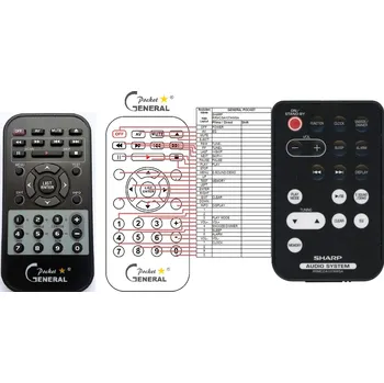 Dálkový ovladač General SHARP RRMCGA107AWSA - náhradní dálkový ovladač