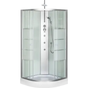 Sprchový box Kerra Estrada 90 x 90 x 230 cm čirý Sanit/bílý