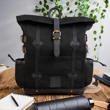 Městský batoh Paolo Peruzzi Odolný turistický batoh PAOLO PERUZZI; černá