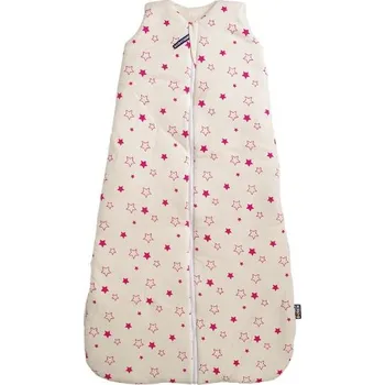 Kaarsgaren Spací pytel z biobavlny 90 cm s fuchsiovými hvězdičkami