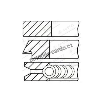 Blok motoru Sada pístních kroužků GOETZE 08-101400-00