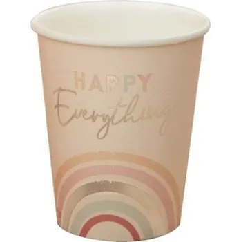 Party nádobí Ginger Ray Happy Everything Kelímky papírové 8ks