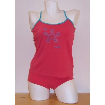 Dámské noční prádlo Pyžamo dámské MUZZY letní červené - S