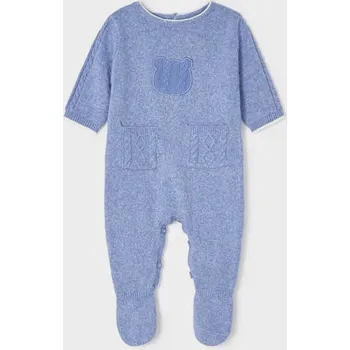 Mayoral pletený overal 2602 modrý Rozměr: 6 - 9 měsíců, 75 cm
