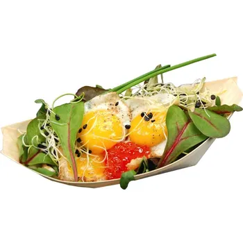 Jednorázové nádobí Lodička dřevěná Wooden Boat 17x8,5cm/ 50 ks