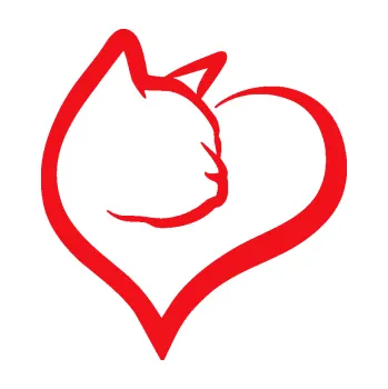 Samolepící dekorace SAMOLEPKA Kočka 027 pravá v srdíčku (10 - červená) NA AUTO, NÁLEPKA, FÓLIE, POLEP, TUNING, VLASTNÍ TEXT, TISK, AUTOSAMOLEPKY.cz, POLEPY, OBRÁZEK, LOGO, SAMOLEPKY